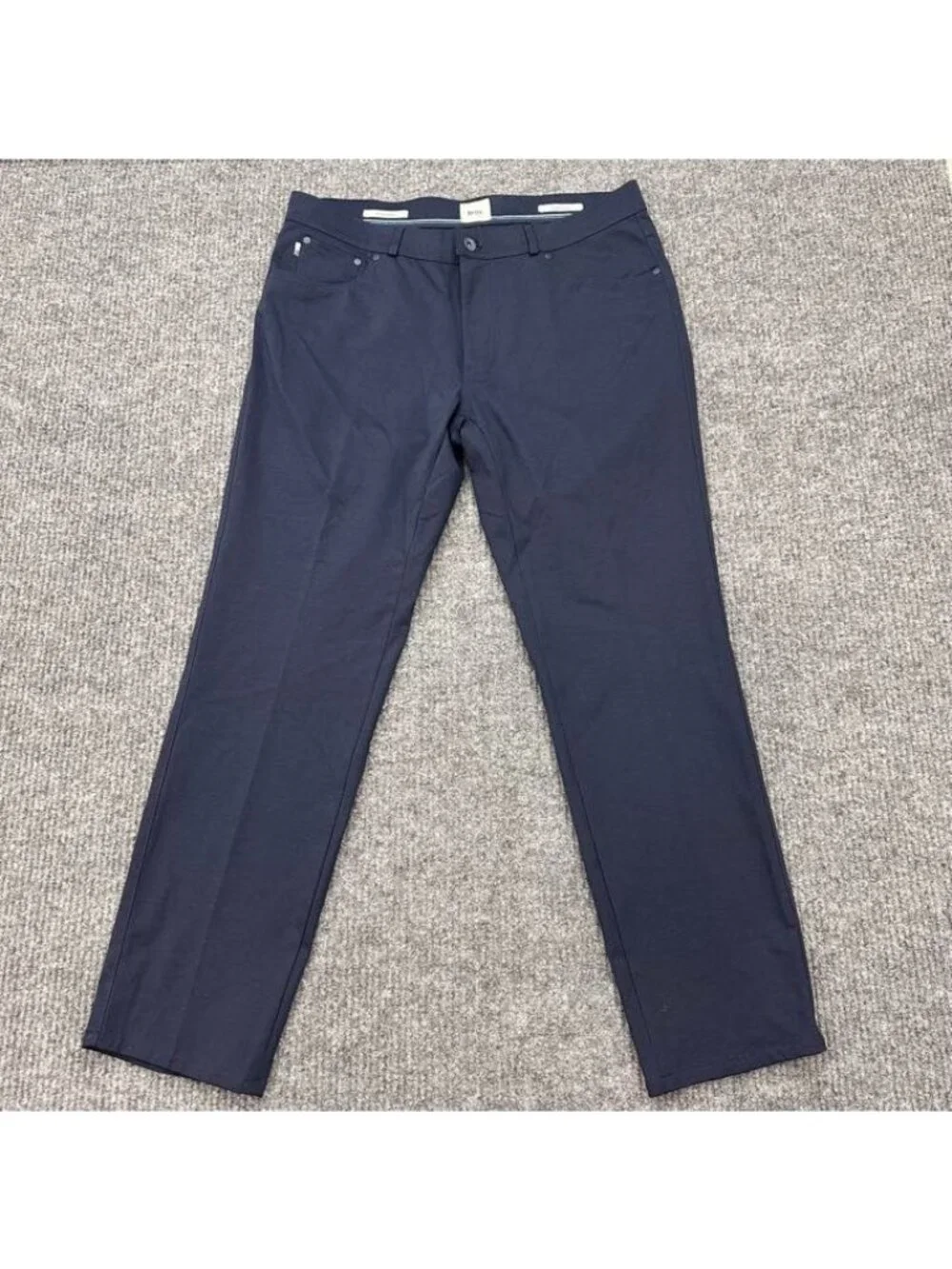 Brax Chuck Hi Flex Jersey Blue Five Pocket Pants Straight Leg Stretch Mens 36x34